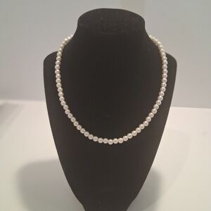Classic White Pearl Strand Necklace - Timeless Elegance
